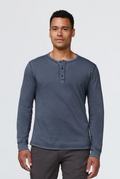DUER PurePima Vintage Henley - Washed Indigo