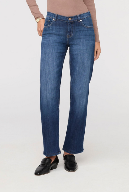 DUER Performance Denim Mid Rise Straight - Blue Cascade