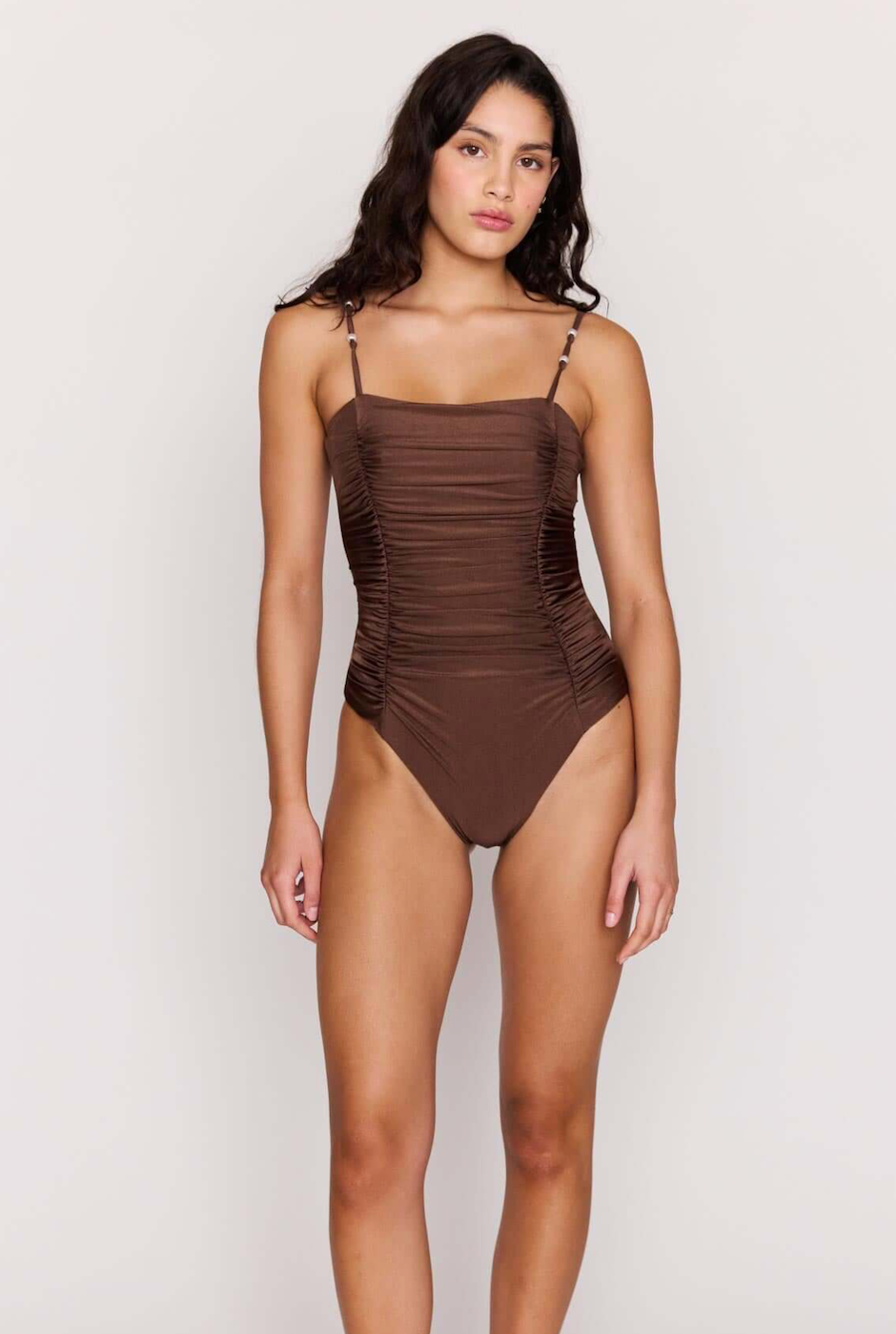 MINKPINK Sienna Ruched One Piece - Chocolate