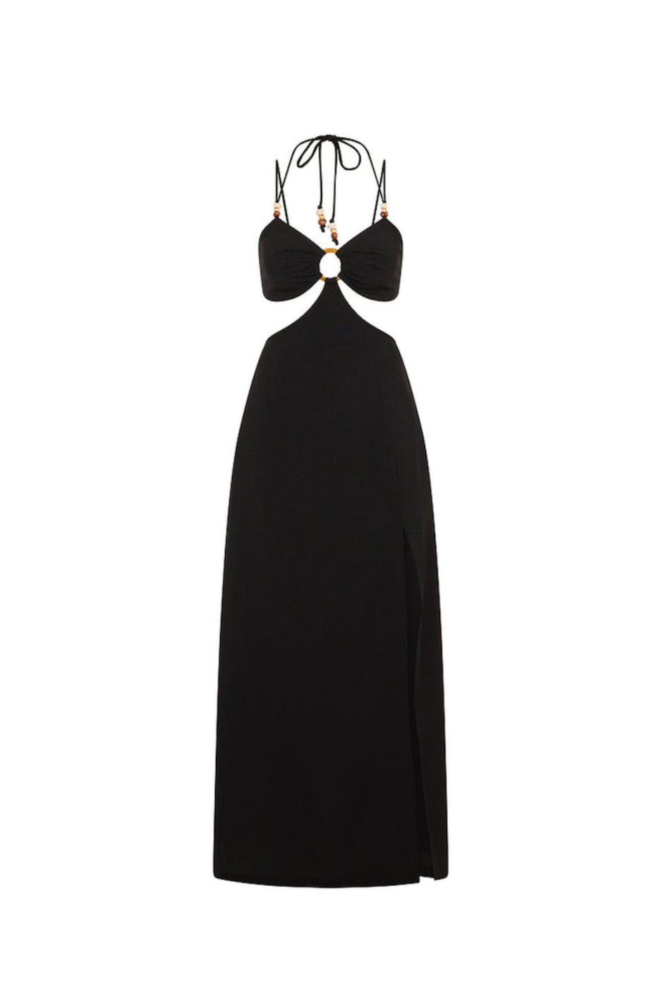 Kulani Kinis Beaded Cut Out Maxi Dress - Twilight Black