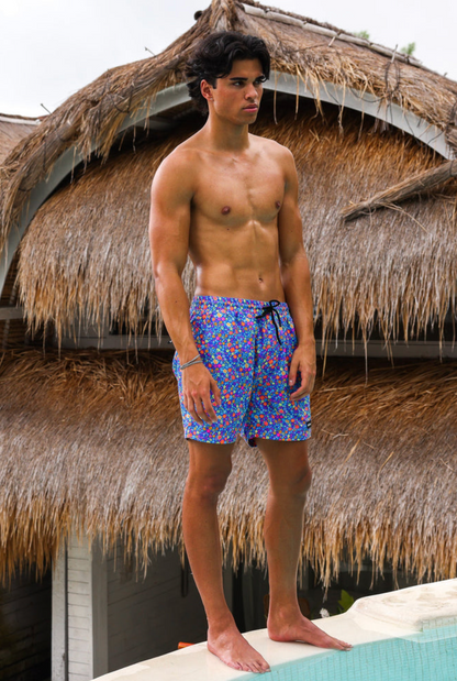 Kulani Kinis Men's Swim Trunks - Electric Bloom