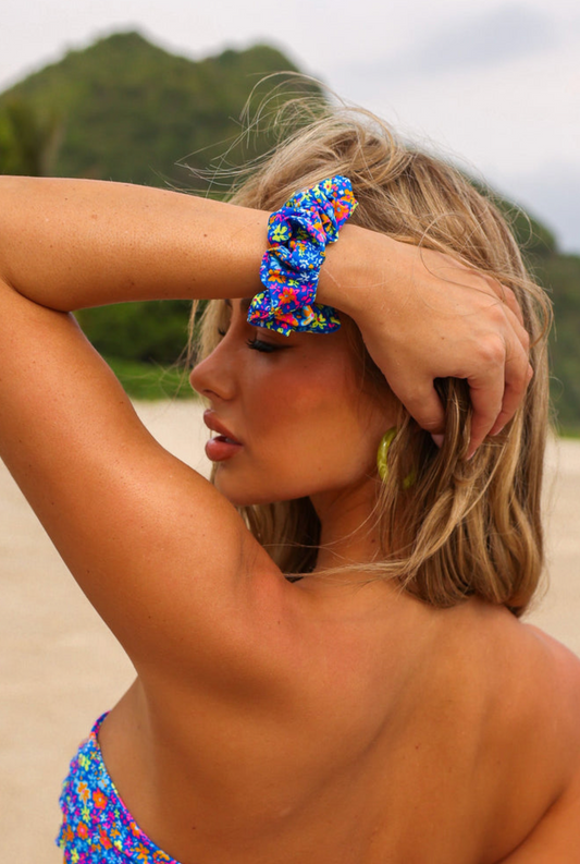 Kulani Kinis Hair Scrunchie - Electric Bloom