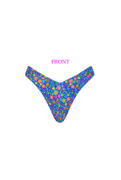 Kulani Kinis Y Cheeky Bikini Bottom - Electric Bloom