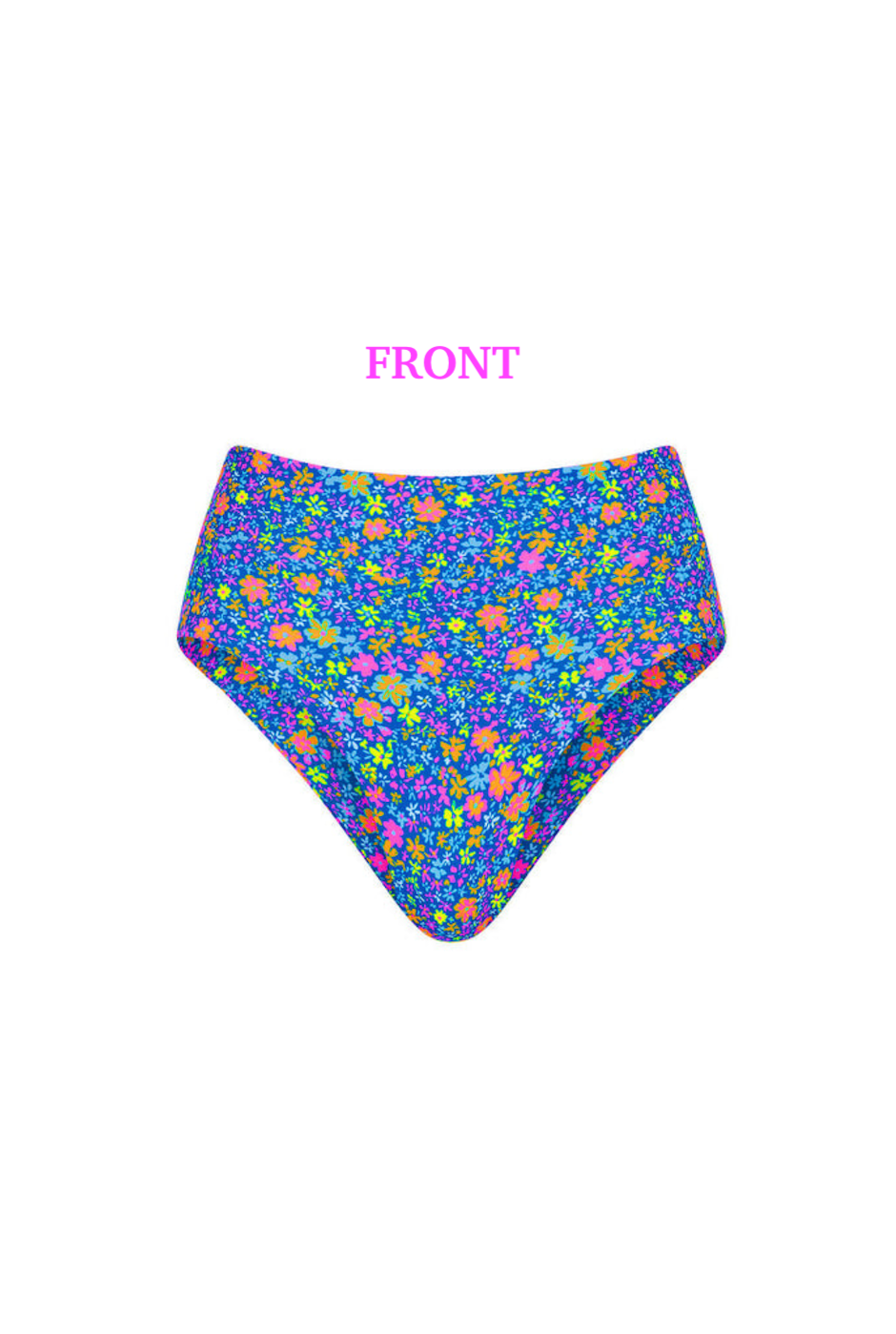 Kulani Kinis High Hip Cheeky Bikini Bottom - Electric Bloom