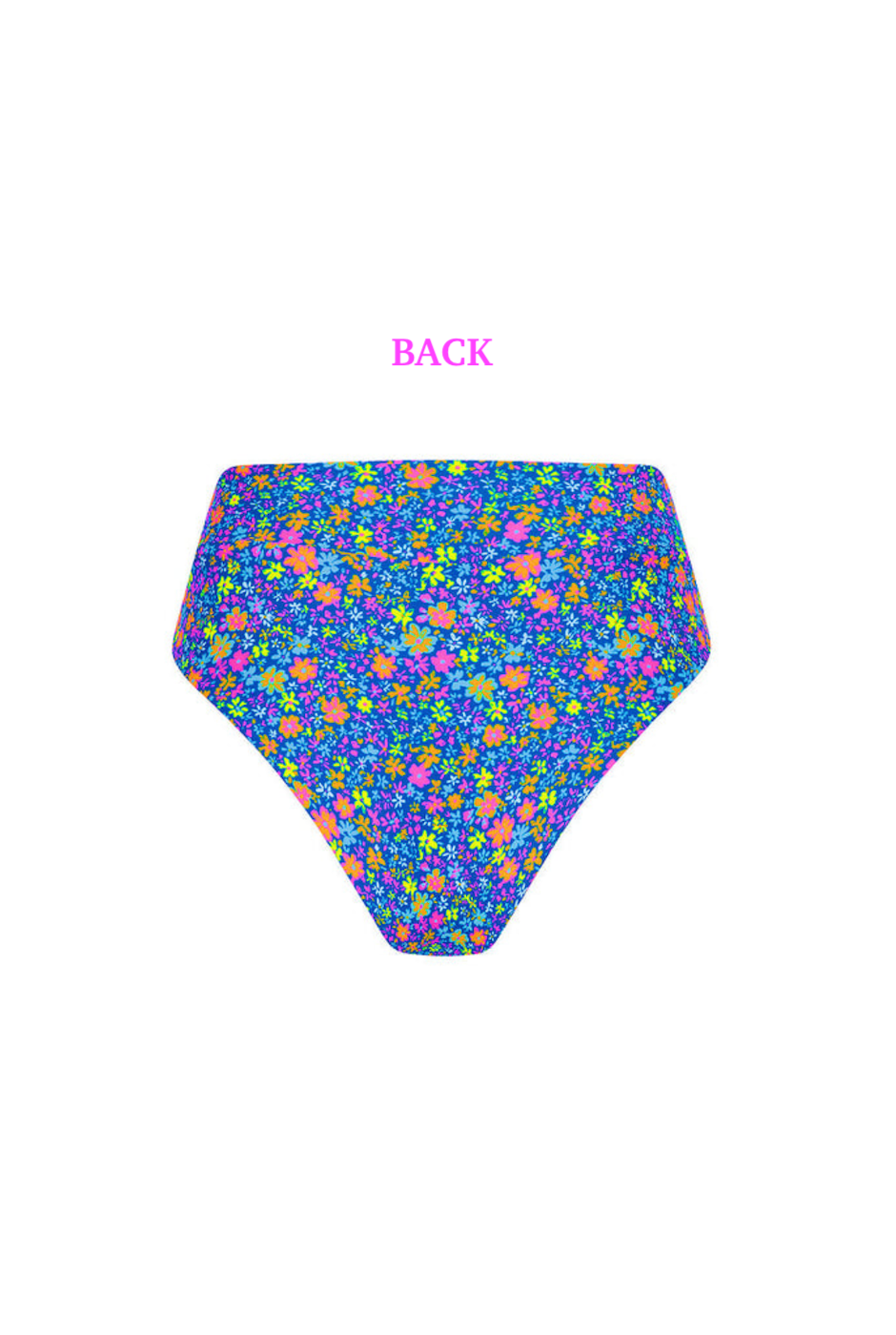 Kulani Kinis High Hip Cheeky Bikini Bottom - Electric Bloom