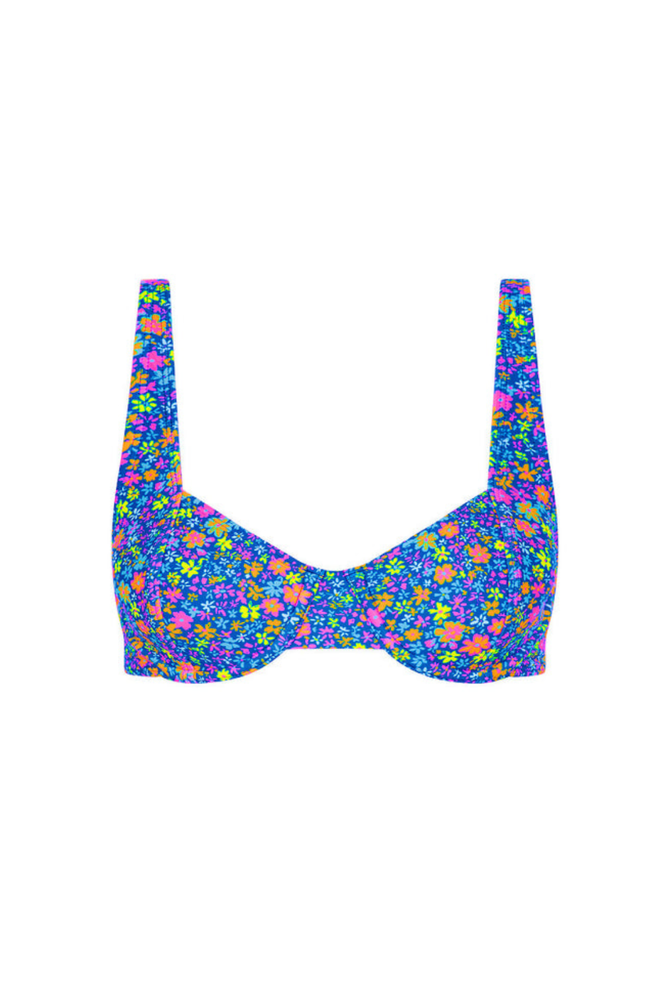 Kulani Kinis Underwire Bralette Bikini Top - Electric Bloom