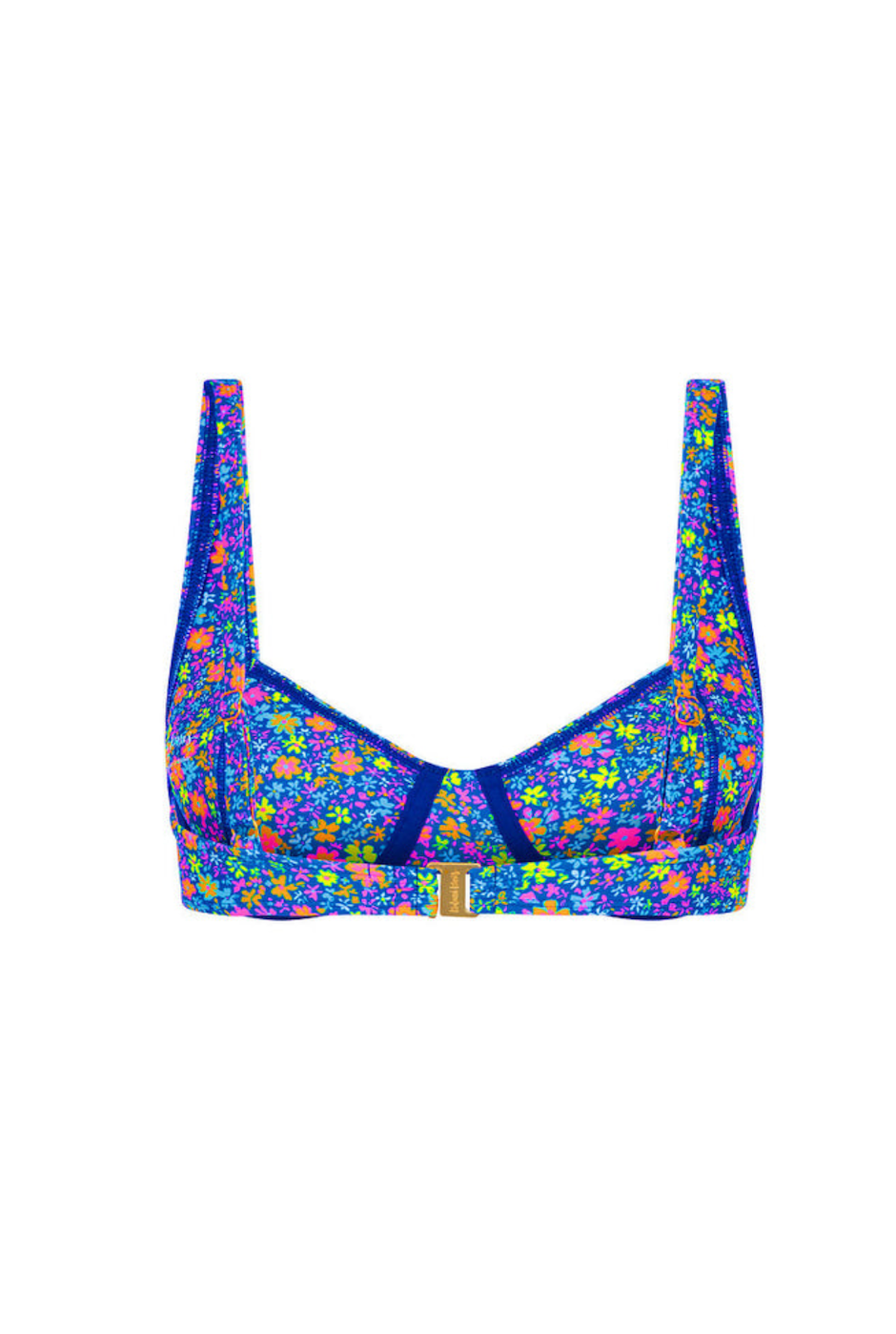 Kulani Kinis Underwire Bralette Bikini Top - Electric Bloom