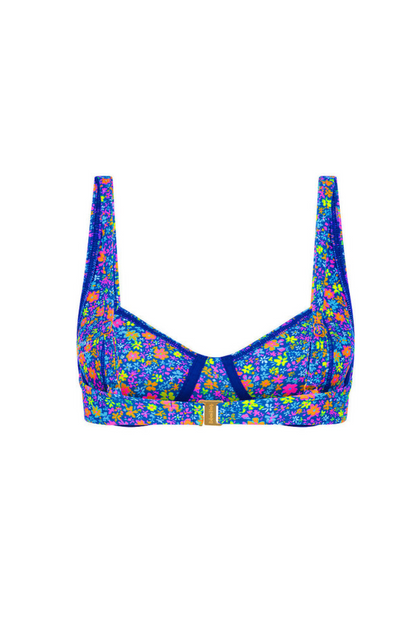 Kulani Kinis Underwire Bralette Bikini Top - Electric Bloom
