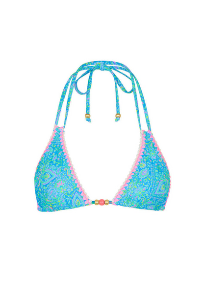 Kulani Kinis Crochet Halter Bikini Top - Stargaze