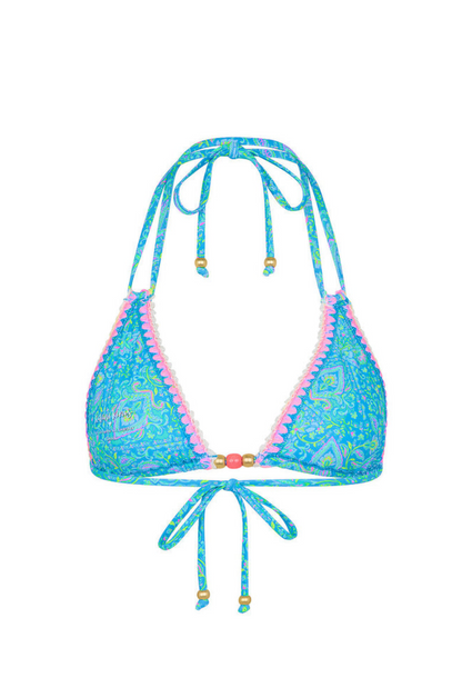 Kulani Kinis Crochet Halter Bikini Top - Stargaze