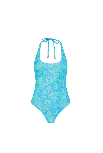 Kulani Kinis Scoop Halter Cheeky One Piece - Stargaze