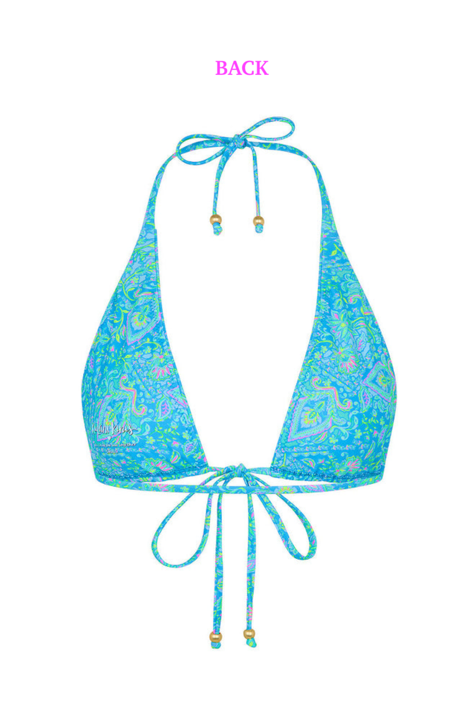 Kulani Kinis Front Tie Halter Bikini Top - Stargaze