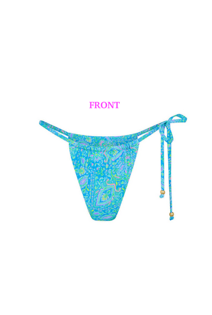 Kulani Kinis Single Tie Gathered Cheeky Bikini Bottom - Stargaze