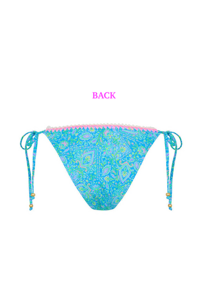 Kulani Kinis Crochet Dipped Cheeky Tie Bikini Bottom - Stargaze