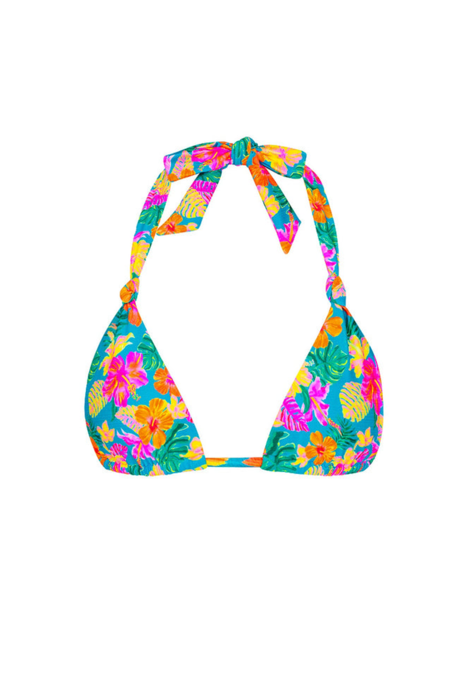 Kulani Kinis Soft Knot Halter Bikini Top - Paradise Pop