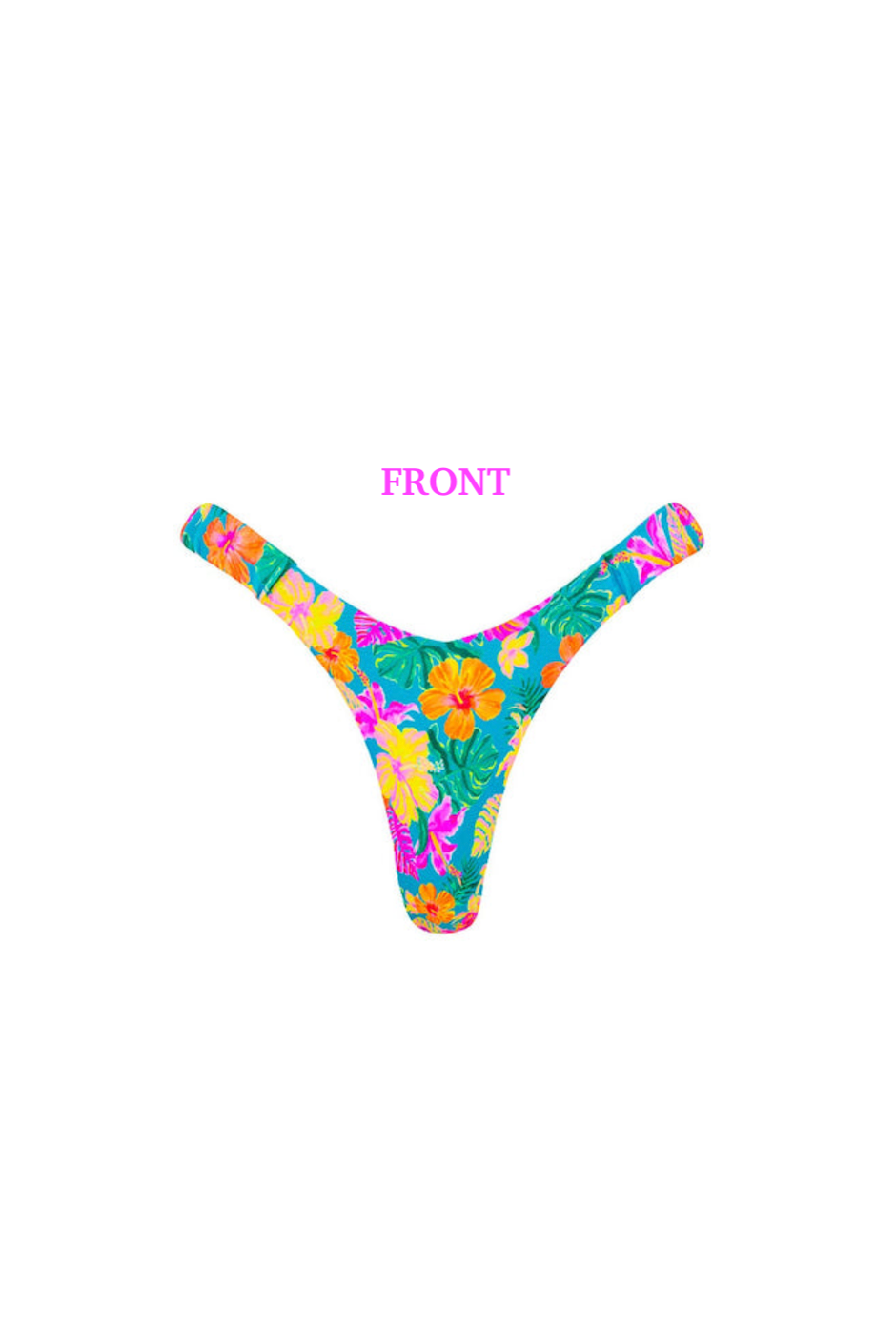 Kulani Kinis Retro Y Thong Bikini Bottom - Paradise Pop