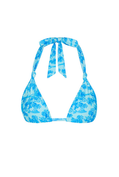 Kulani Kinis Soft Knot Halter Bikini Top - Ocean Paradise