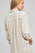 Gentle Fawn Portia Button Down Shirt - Linen Stripe