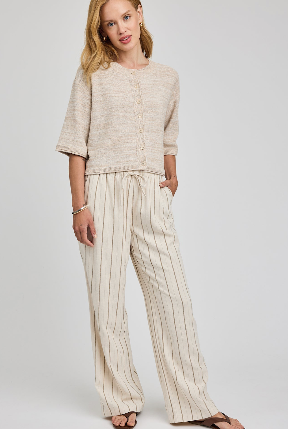 Gentle Fawn Finley Pant - Linen Stripe