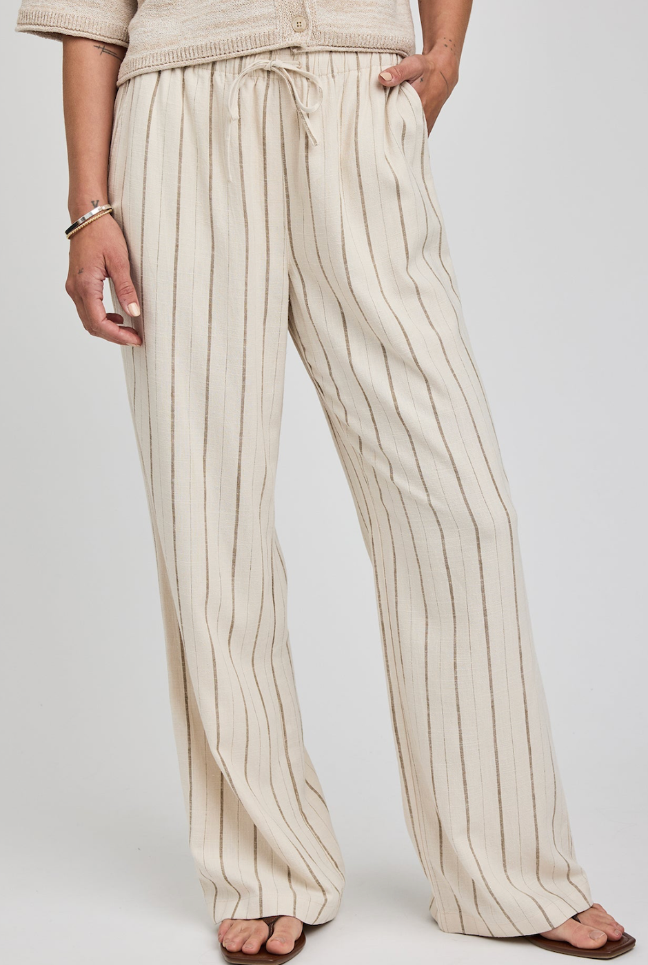 Gentle Fawn Finley Pant - Linen Stripe