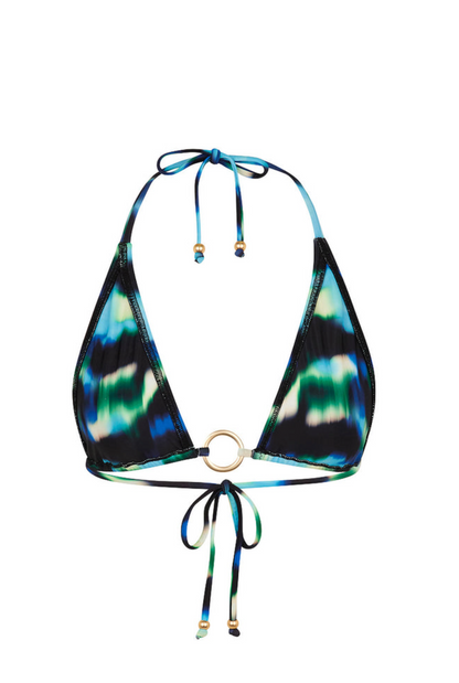 Kulani Kinis Ring Halter Bikini Top - Ocean Mischief