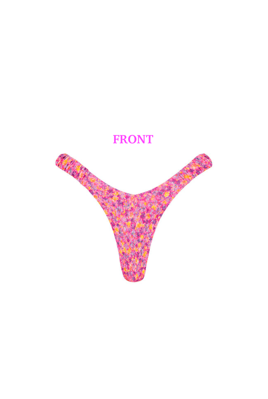 Kulani Kinis Retro Y Thong Bikini Bottom - Gelato Bloom