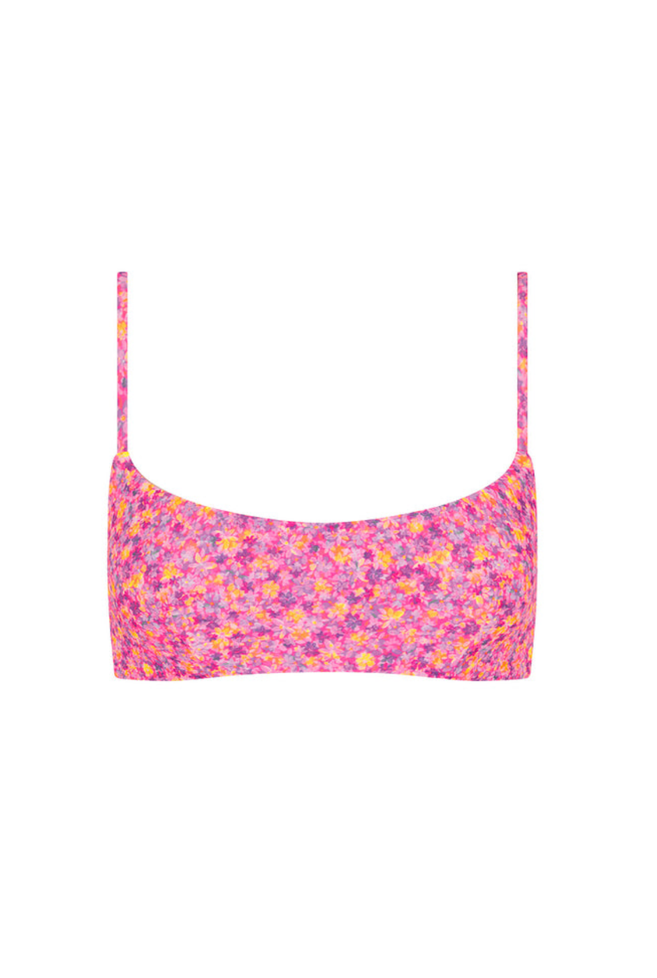 Kulani Kinis Invisible Underwire Crop Bikini Top - Gelato Bloom