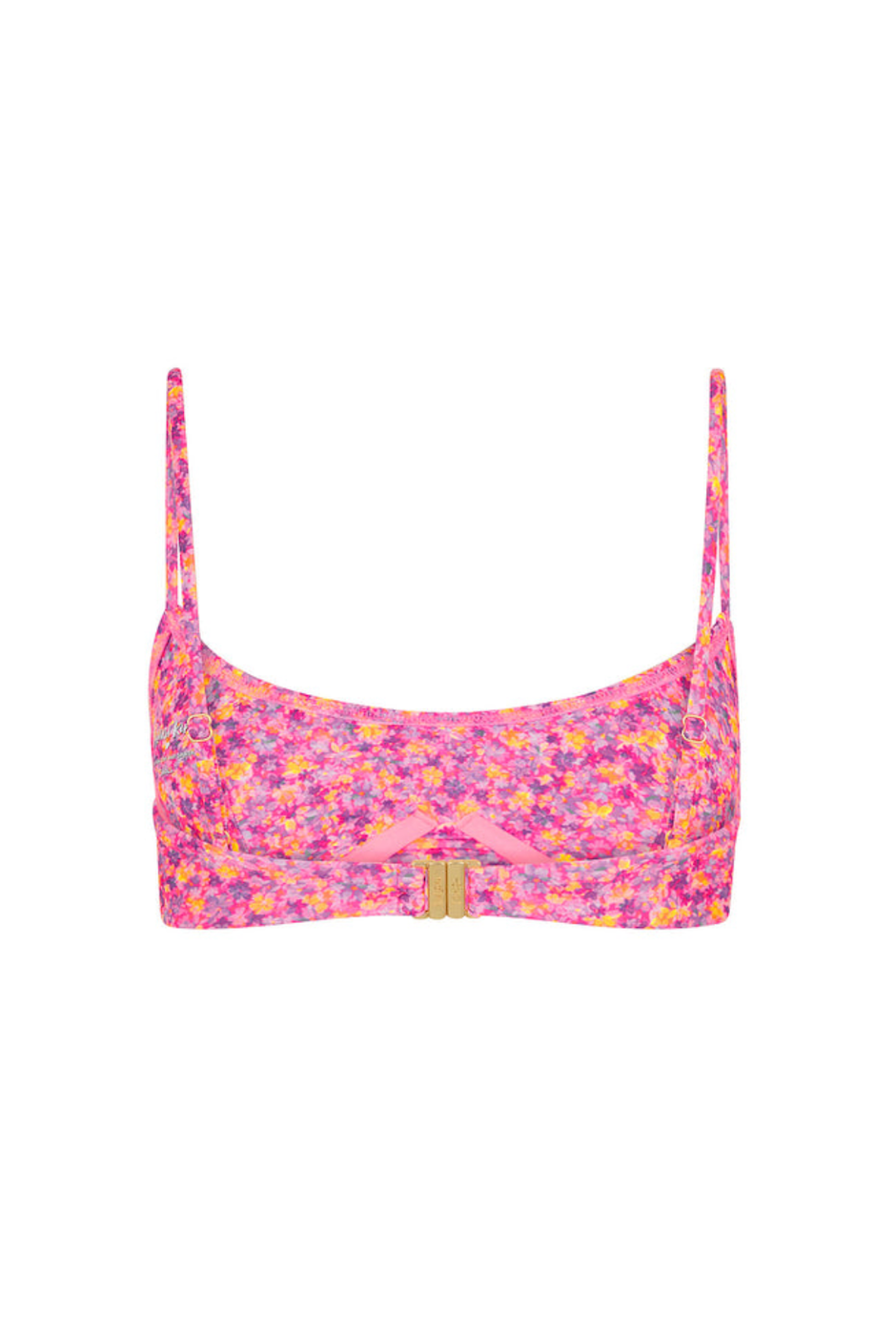 Kulani Kinis Invisible Underwire Crop Bikini Top - Gelato Bloom