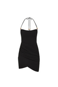 Kulani Kinis Ruched Side Mini Dress - Twilight Black