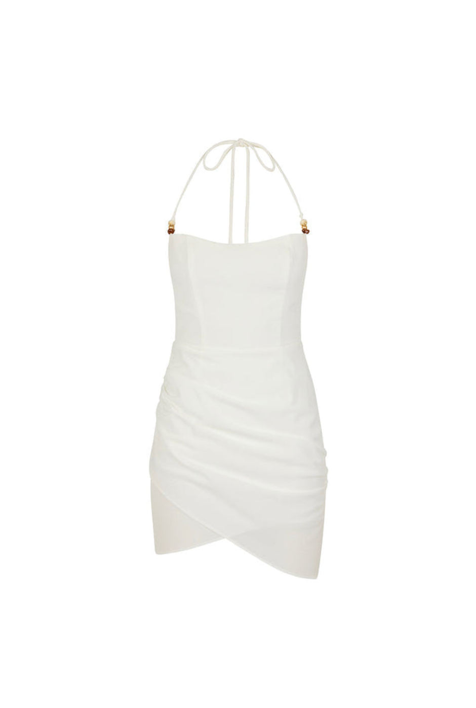 Kulani Kinis Ruched Side Mini Dress - Whipped White