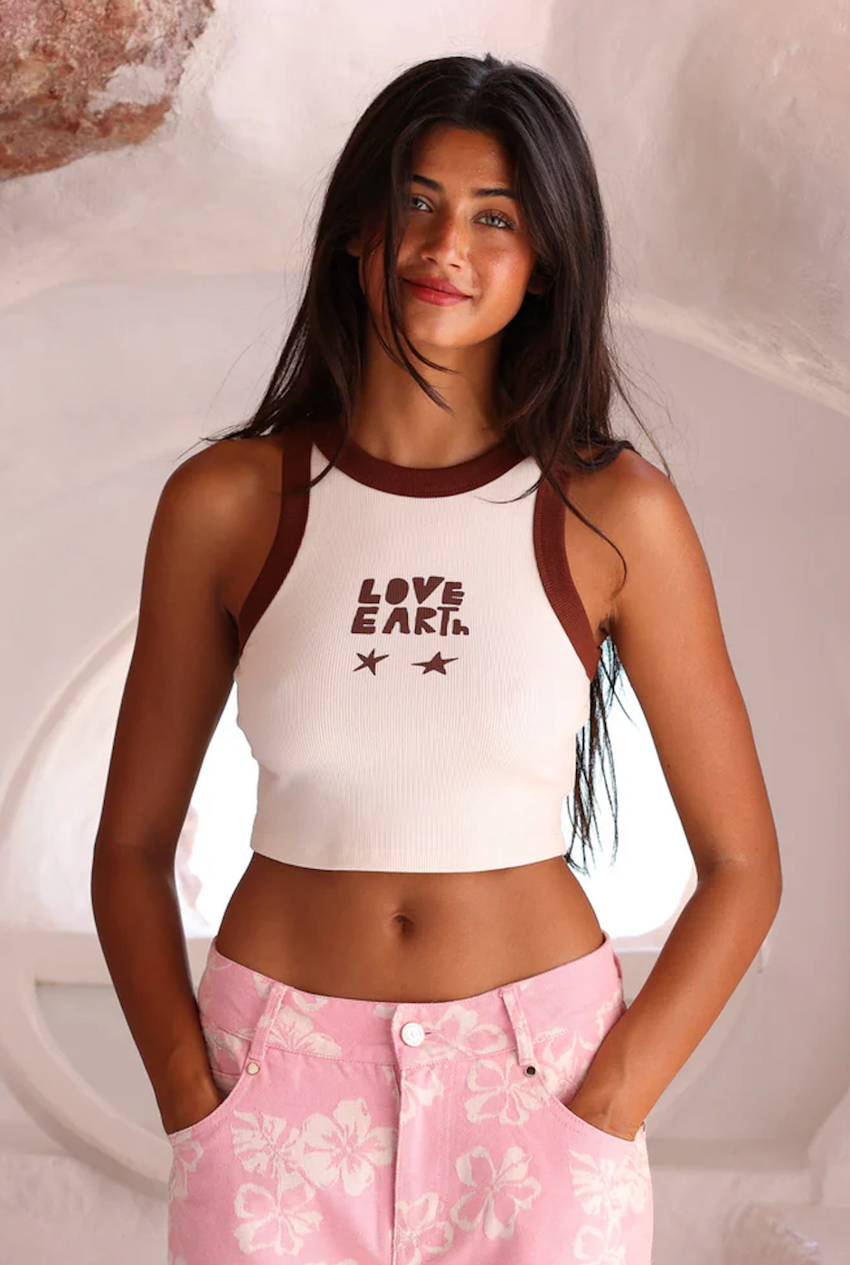 Kulani Kinis Bind Crop Tank Top - Starry Love