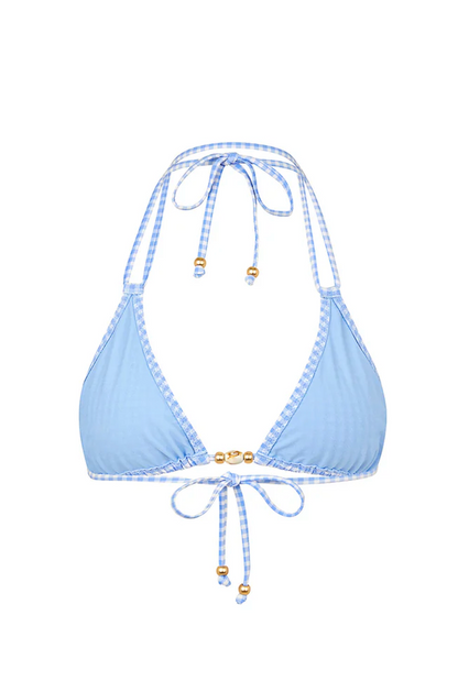 Kulani Kinis Simple Strap Halter Bikini Top - Skinny Dip