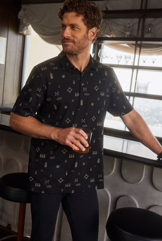TravisMathew Weather Patterns Polo - Black