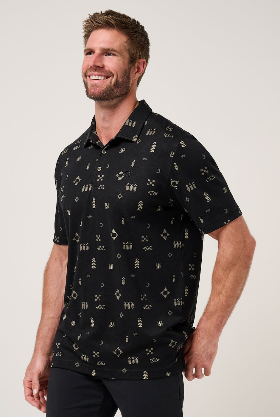 TravisMathew Weather Patterns Polo - Black