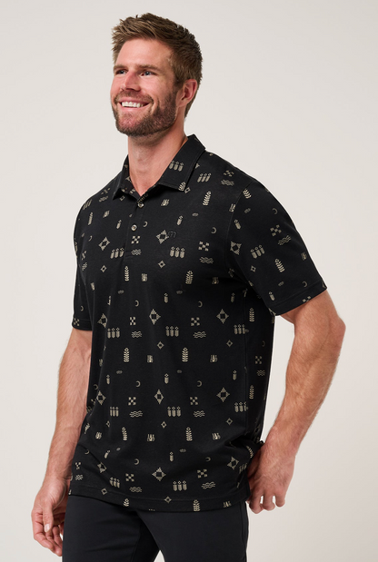 TravisMathew Weather Patterns Polo - Black