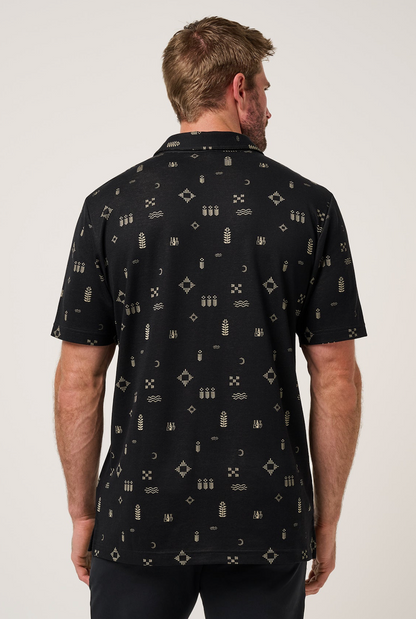 TravisMathew Weather Patterns Polo - Black