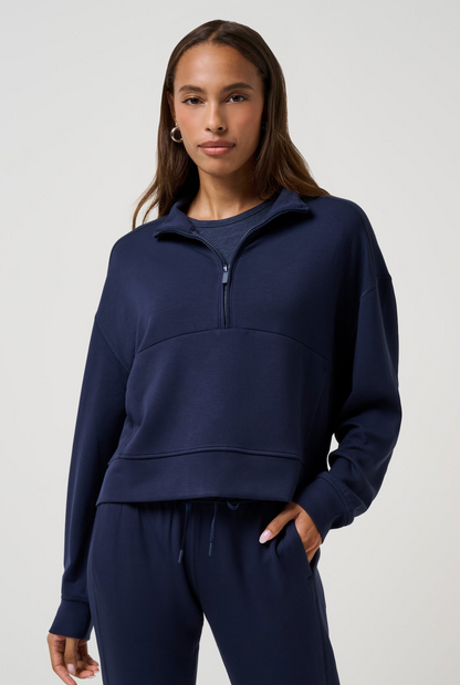 TravisMathew Skyloft Soft Half Zip 2.0 Pullover - Navy Blazer