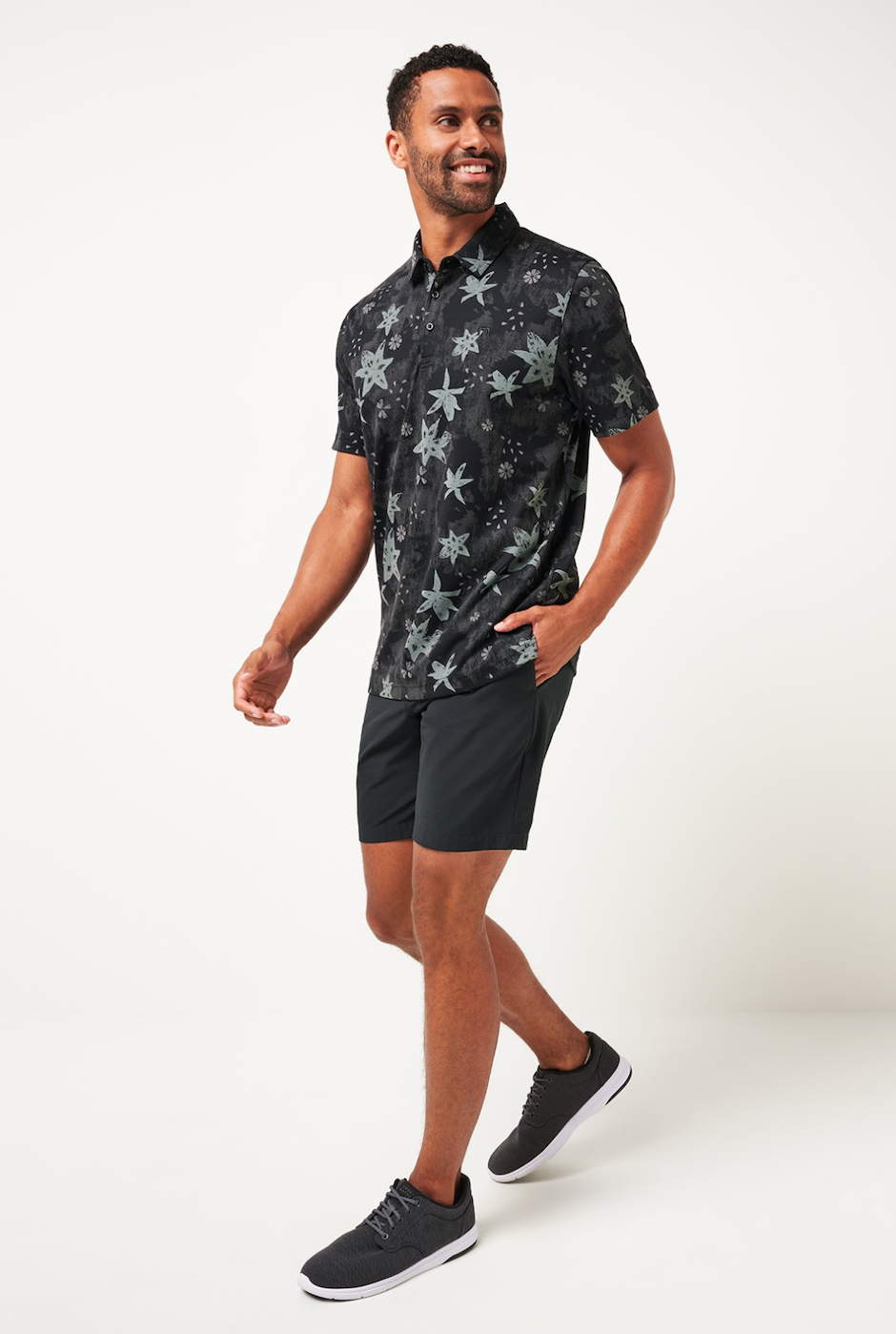 TravisMathew Trek Tide Polo - Black