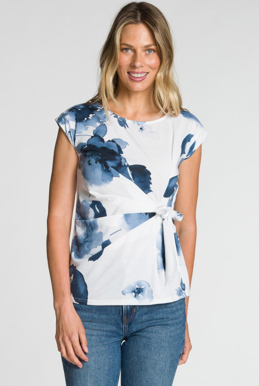 DKR & Co Cap Sleeve Side Tie Top