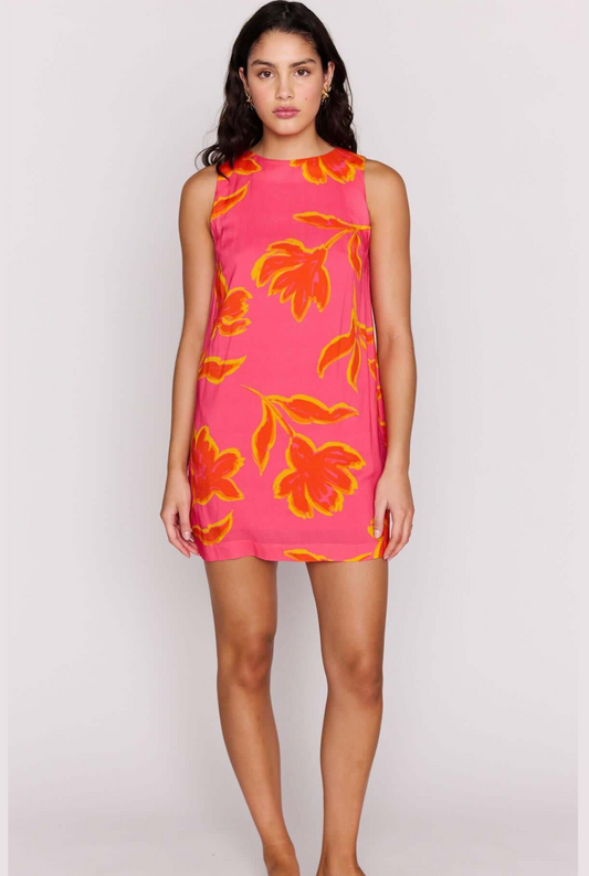 MINKPINK Elodie Shift Mini Dress - Pink Pop Floral