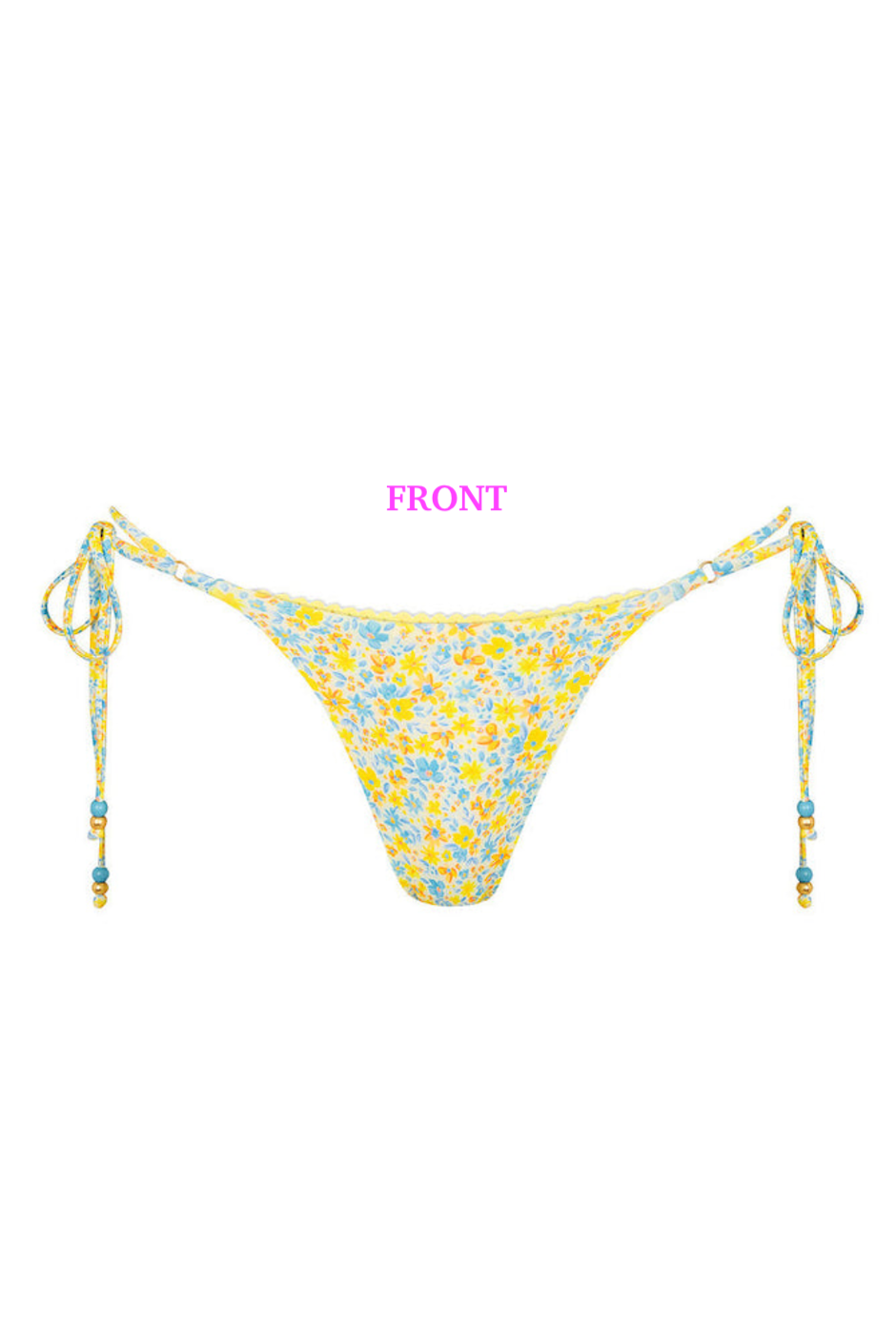 Kulani Kinis Decorative Thong Tie Side Bikini Bottom - Dreamy Daze