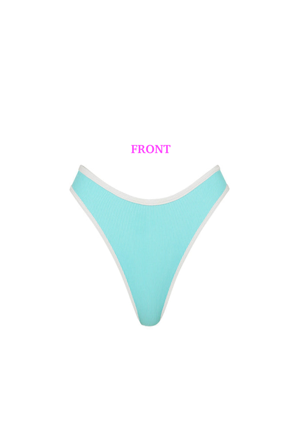 Kulani Kinis High Leg Thong Bikini Bottom - Calypso Blue
