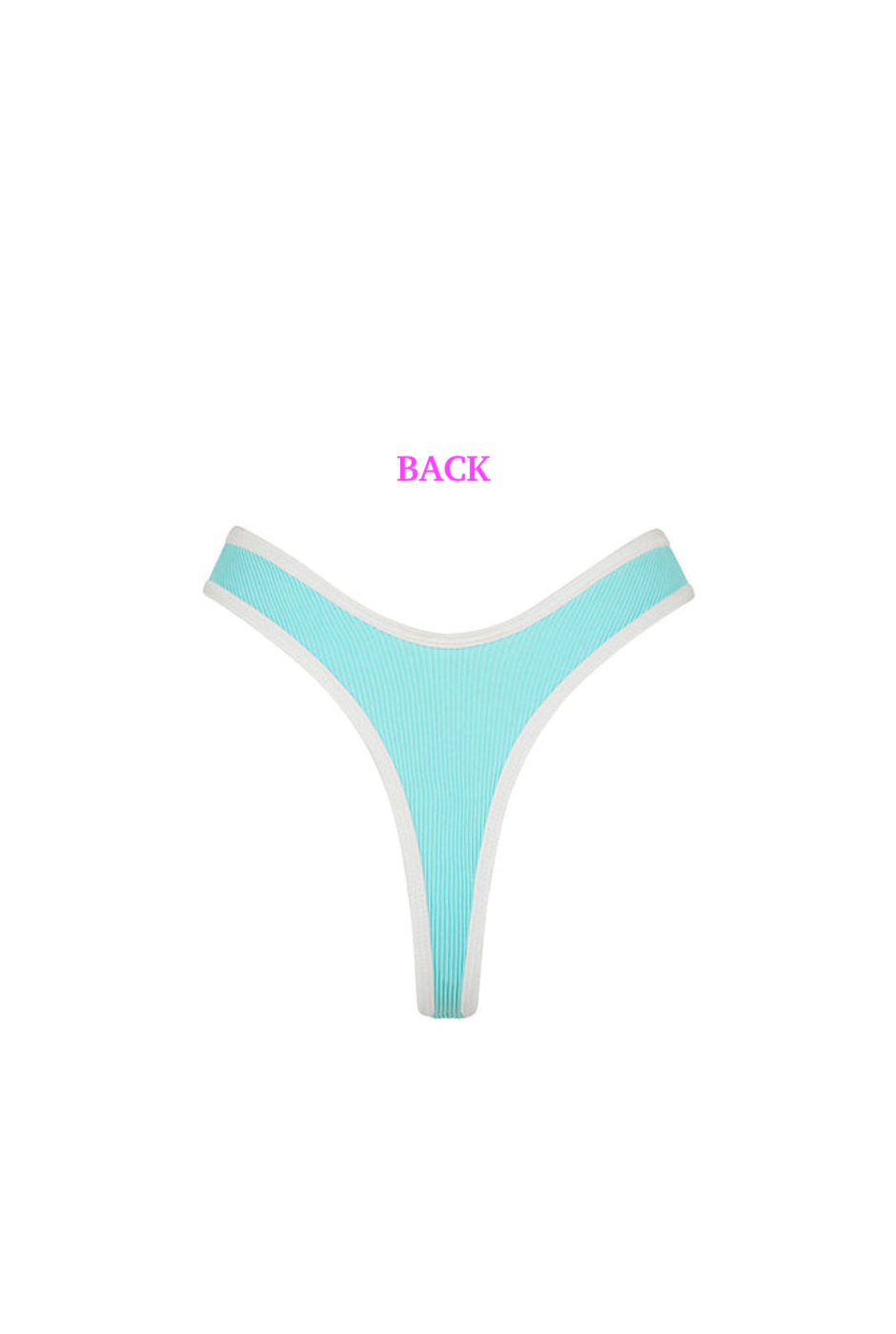 Kulani Kinis High Leg Thong Bikini Bottom - Calypso Blue