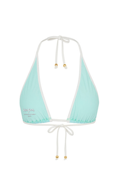 Kulani Kinis Bind Triangle Halter Bikini Top - Calypso Blue