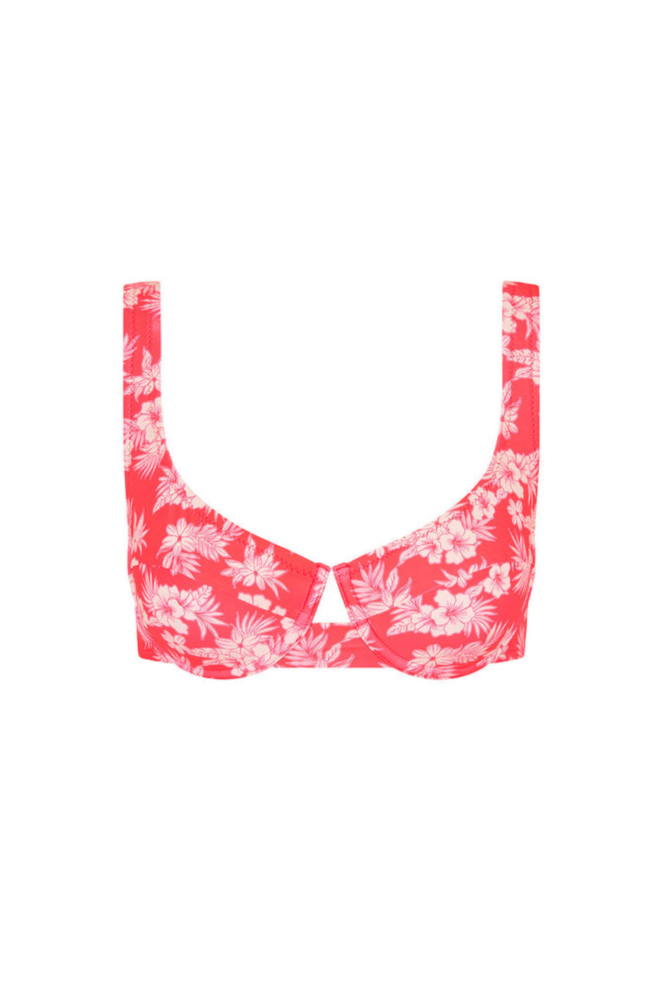 Kulani Kinis Underwire Tie Back Bikini Top - Island Punch