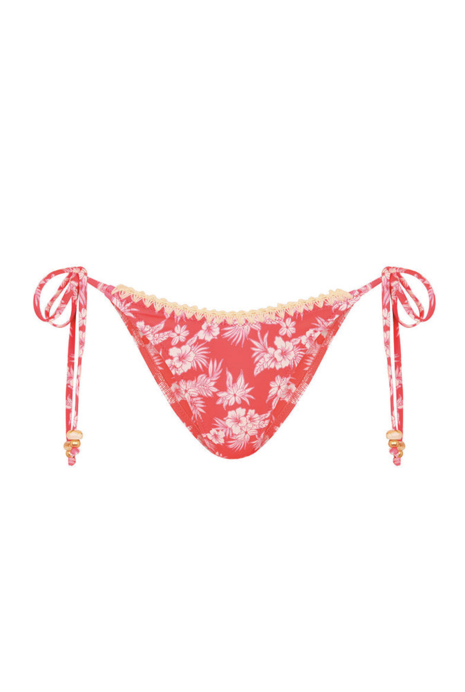 Kulani Kinis Crochet Dipped Cheeky Tie Bikini Bottom - Island Punch
