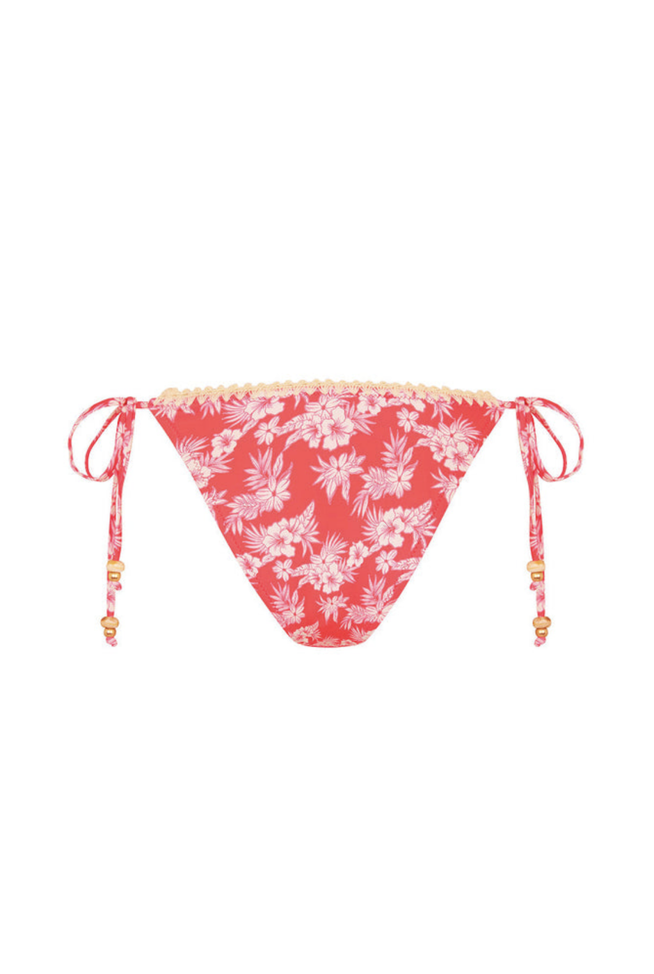 Kulani Kinis Crochet Dipped Cheeky Tie Bikini Bottom - Island Punch