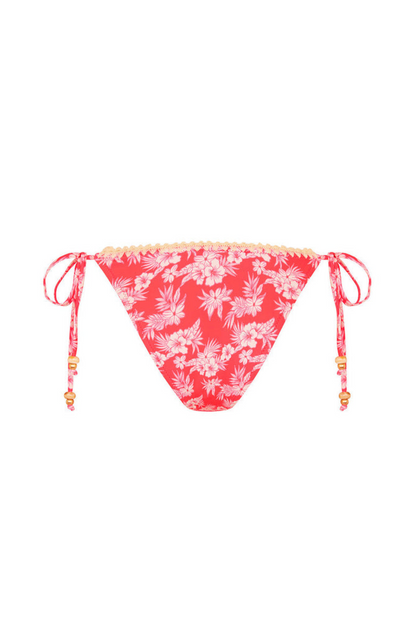 Kulani Kinis Crochet Dipped Cheeky Tie Bikini Bottom - Island Punch