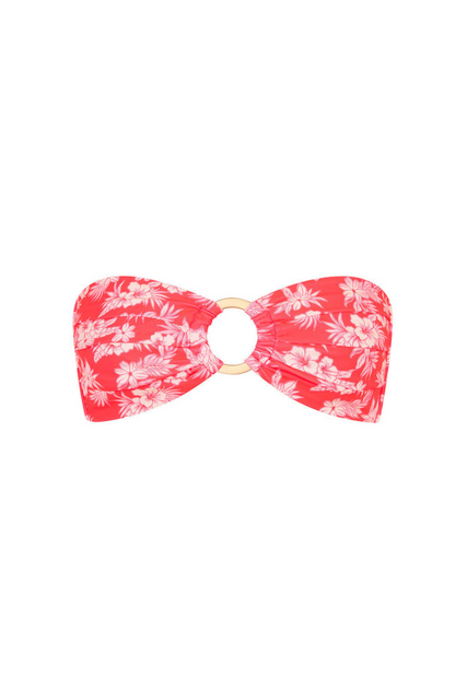 Kulani Kinis Strapless Bandeau Bikini Top - Island Punch