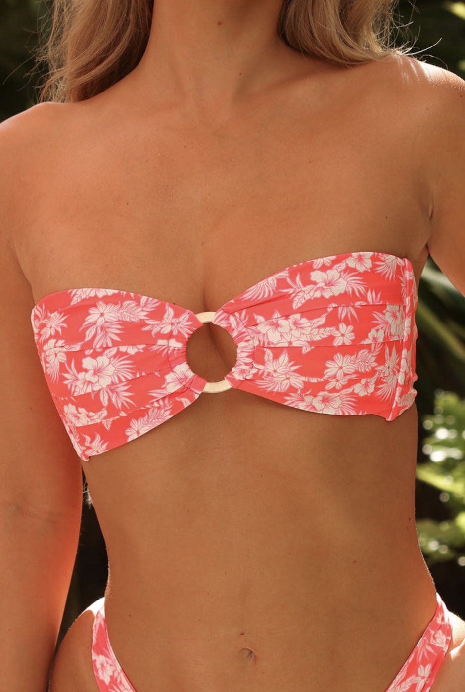 Kulani Kinis Strapless Bandeau Bikini Top - Island Punch